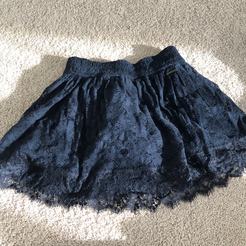 Blue lace skirt